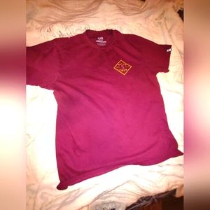 Salty Crew Maroon and gold t shirt mens medium